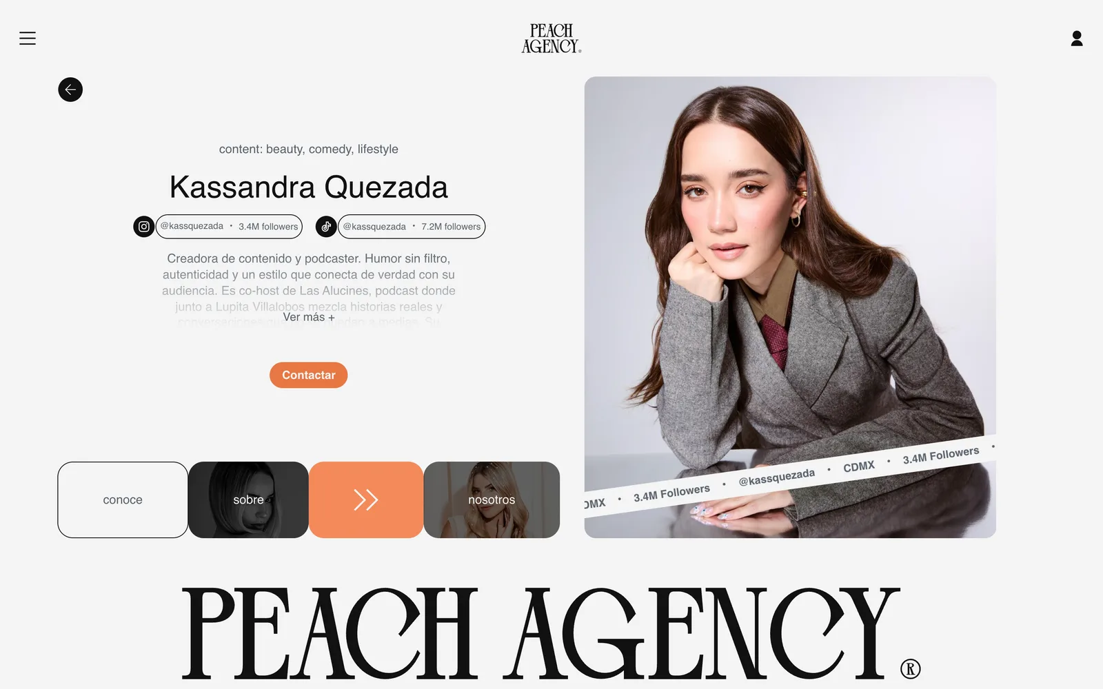Perfil anterior de Kassandra Quezada: foto, biografía y seguidores