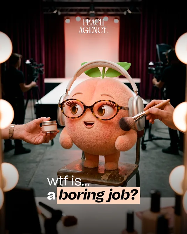 Peachy en maquillaje antes de un shooting: «wtf is… a boring job?»